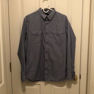 Banana Republic Men’s Large Blue Long-sleeve Casual Dress Shirt